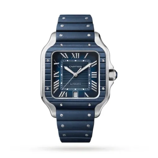Cartier Santos de Cartier Men Automatic Blue Stainless Steel Watch WSSA0048 photo 2
