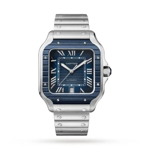 Cartier Santos de Cartier Men Automatic Blue Stainless Steel Watch WSSA0048 photo 3