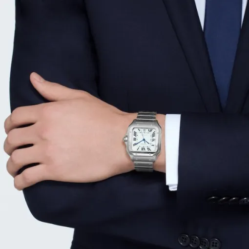 Cartier Santos de Cartier Men Automatic Silver Stainless Steel Watch WSSA0018 - Photo 3