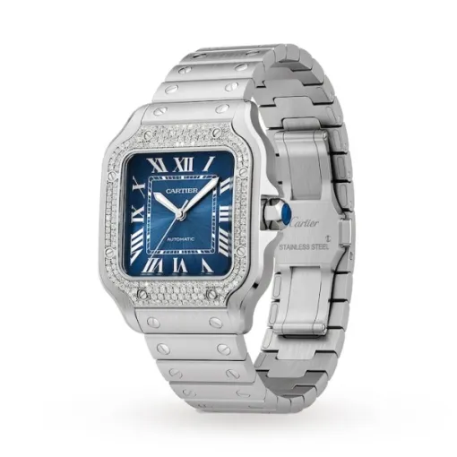 Cartier Santos de Cartier Women Automatic Blue Stainless Steel Watch W4SA0006 photo 2