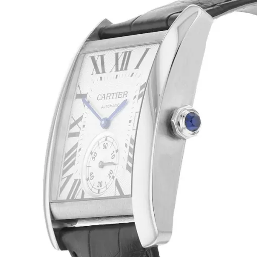 Cartier Tank MC Men Automatic Silver Alligator Watch W5330003 photo 2
