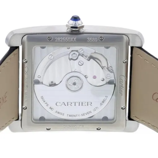 Cartier Tank MC Men Automatic Silver Alligator Watch W5330003 photo 4