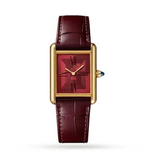 Cartier Tank Must Unisex Quartz Red Alligator Watch WGTA0093 - Photo 3