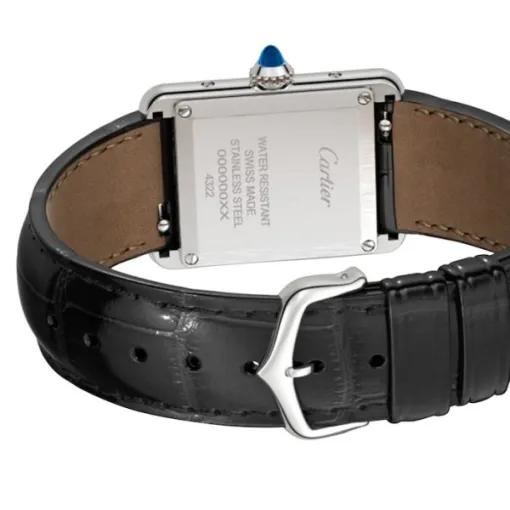 Cartier Tank Must Women Quartz Black Alligator Watch WSTA0071