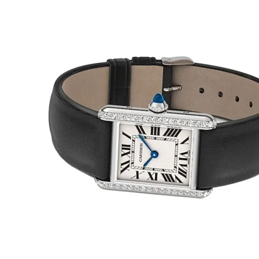 Cartier Tank Must Women Quartz Silver Calf Watch W4TA0016