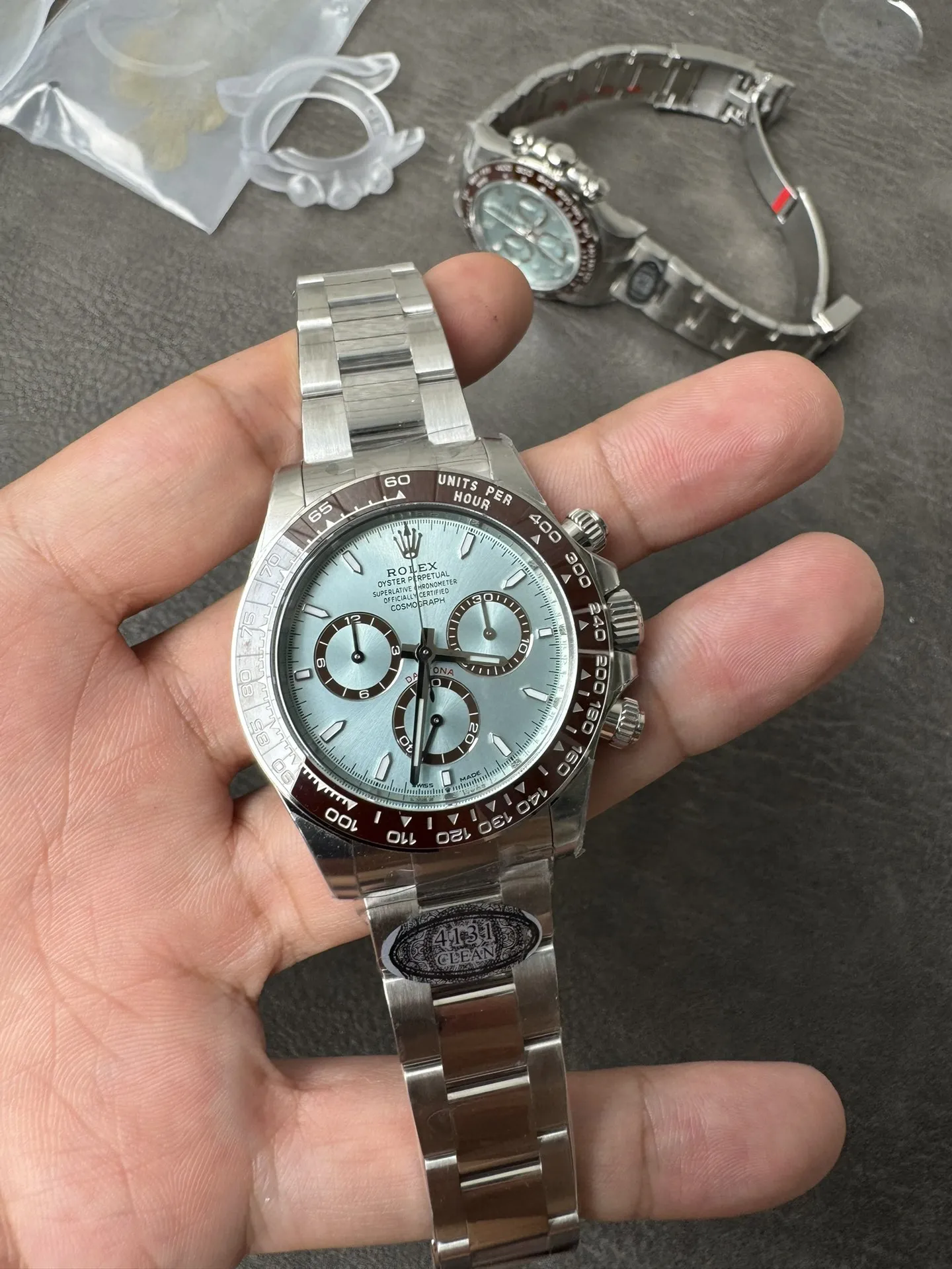 Clean Factory Daytona 126506 ICE Blue Dial Brown Ceramic Bezel SH4131 Movement 7 photo 2