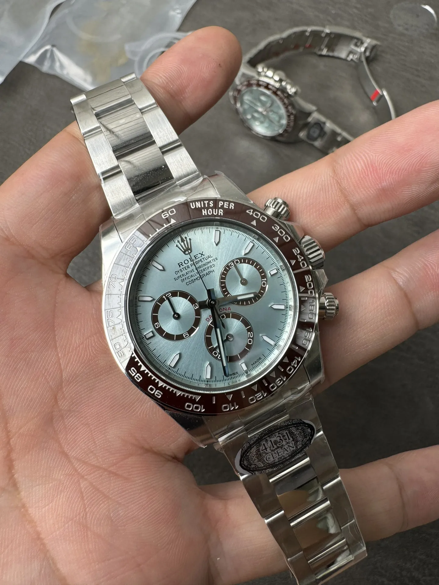 Clean Factory Daytona 126506 ICE Blue Dial Brown Ceramic Bezel SH4131 Movement 7 photo 4