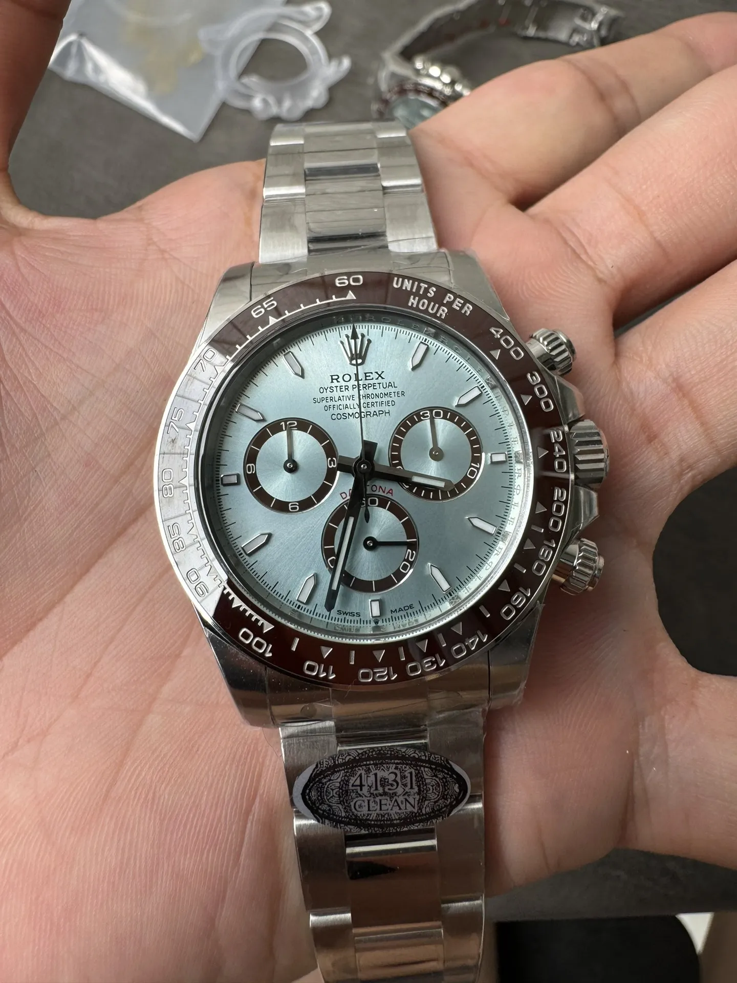 Clean Factory Daytona 126506 ICE Blue Dial Brown Ceramic Bezel SH4131 Movement 7 photo 7