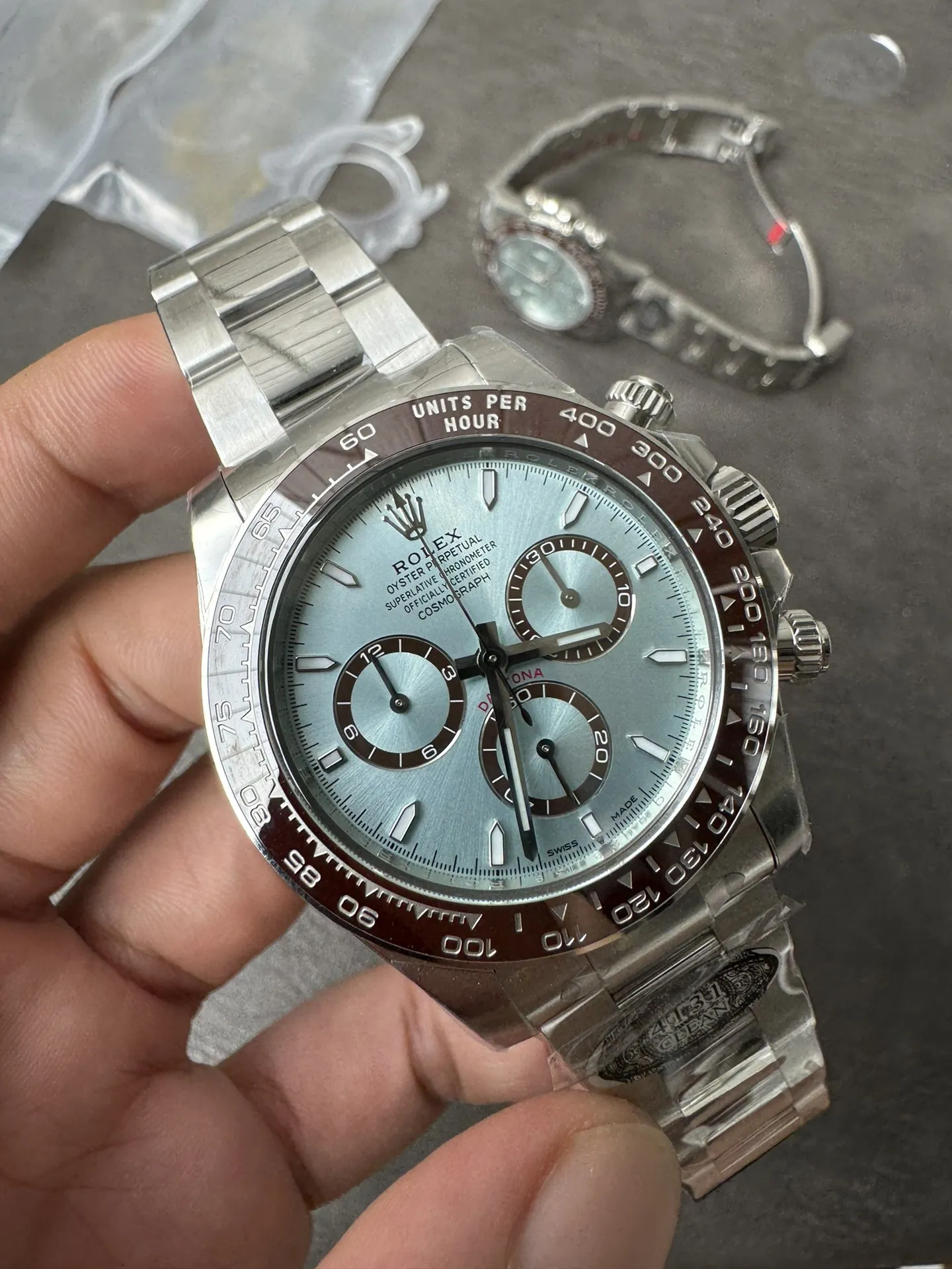 Clean Factory Daytona 126506 ICE Blue Dial Brown Ceramic Bezel SH4131 Movement 7 photo 8