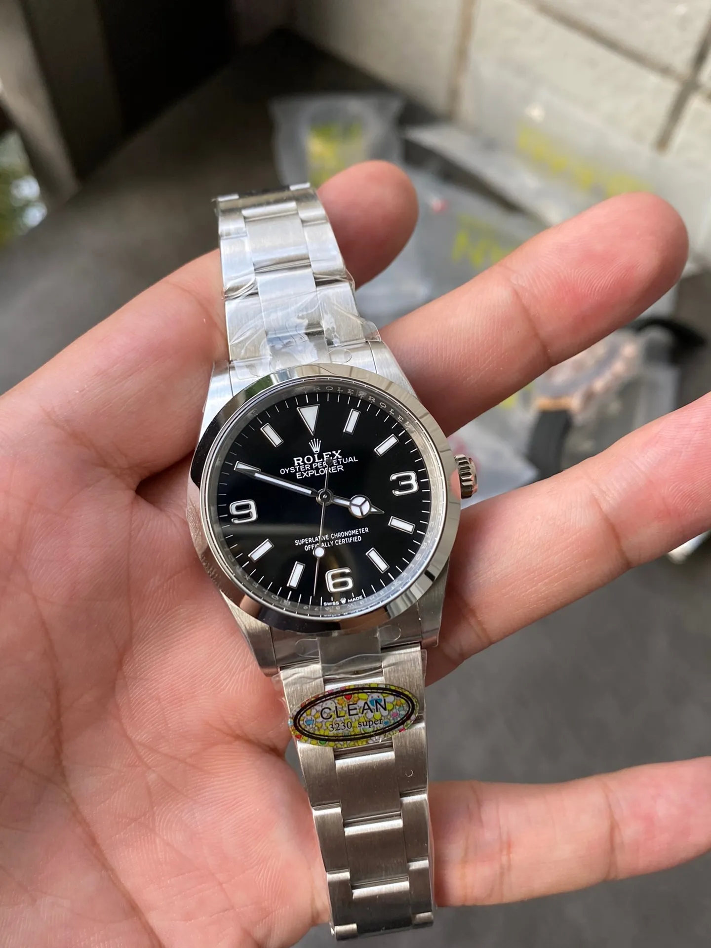 Clean Factory Explorer 124270 36mm Black Dial 904L Steel Case & Oyster Bracelet  photo 2