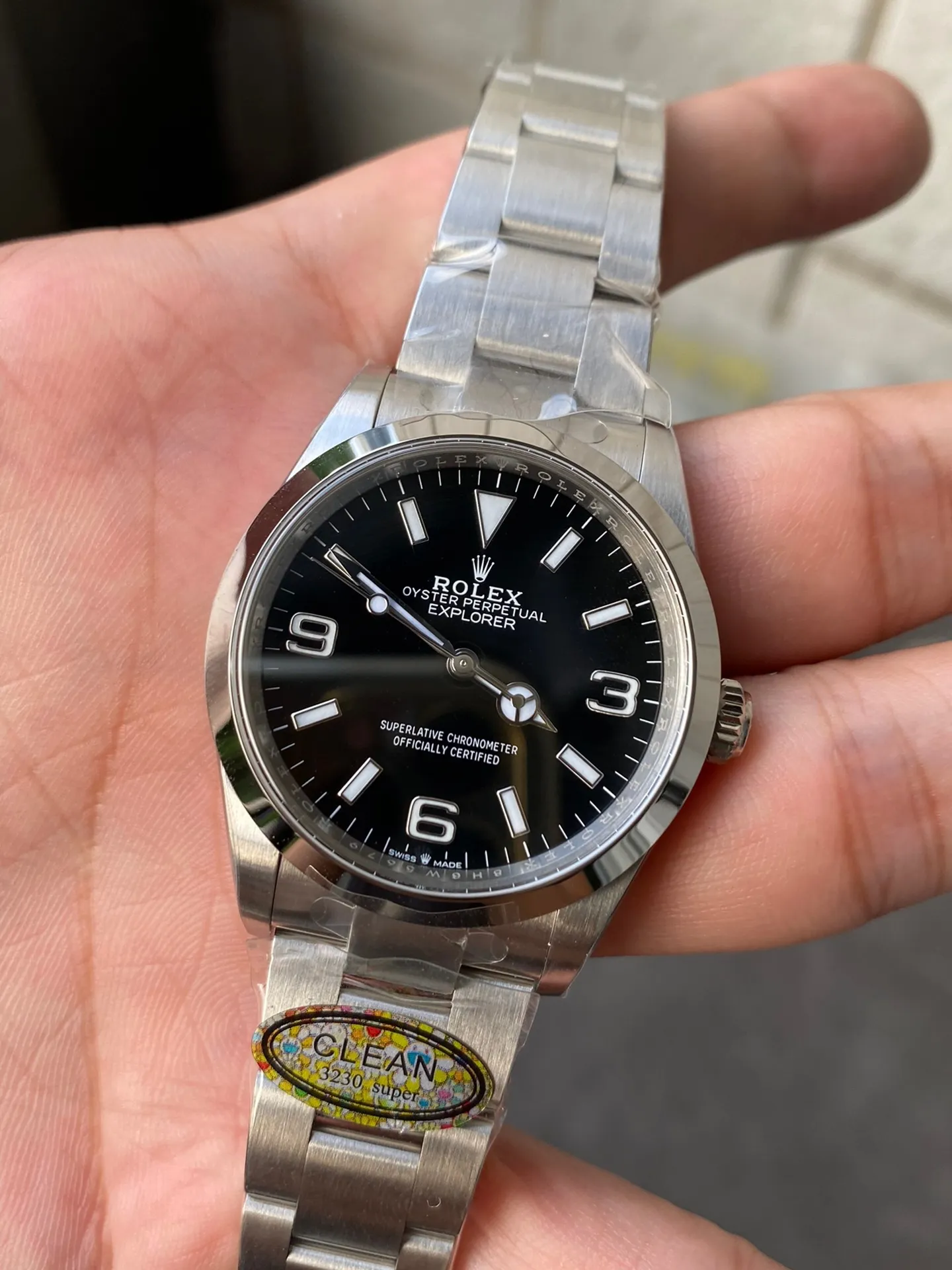 Clean Factory Explorer 124270 36mm Black Dial 904L Steel Case & Oyster Bracelet  photo 4