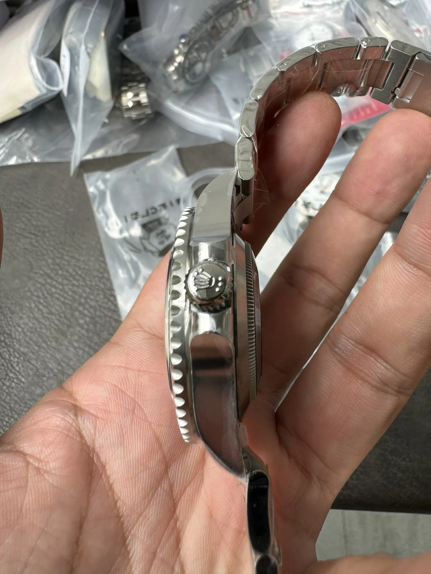 Clean Factory Rolex Sea-Dweller 126600 Single Red 904L Steel Case and Bracelet S photo 5