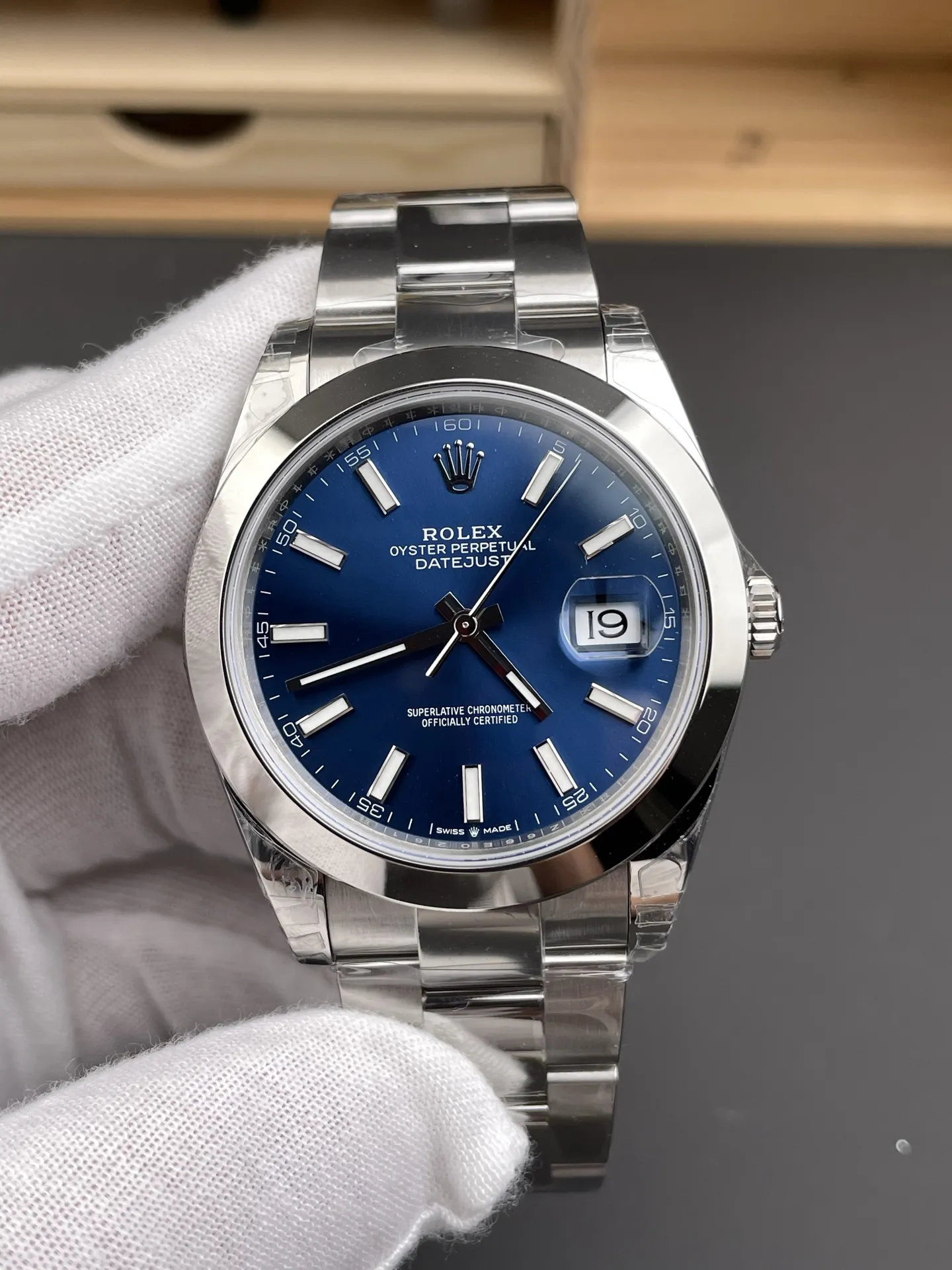 Clean Factory Watch Datejust 41 Ref 126300 Mint Green Dial Smooth Bezel 904L Ste photo 2