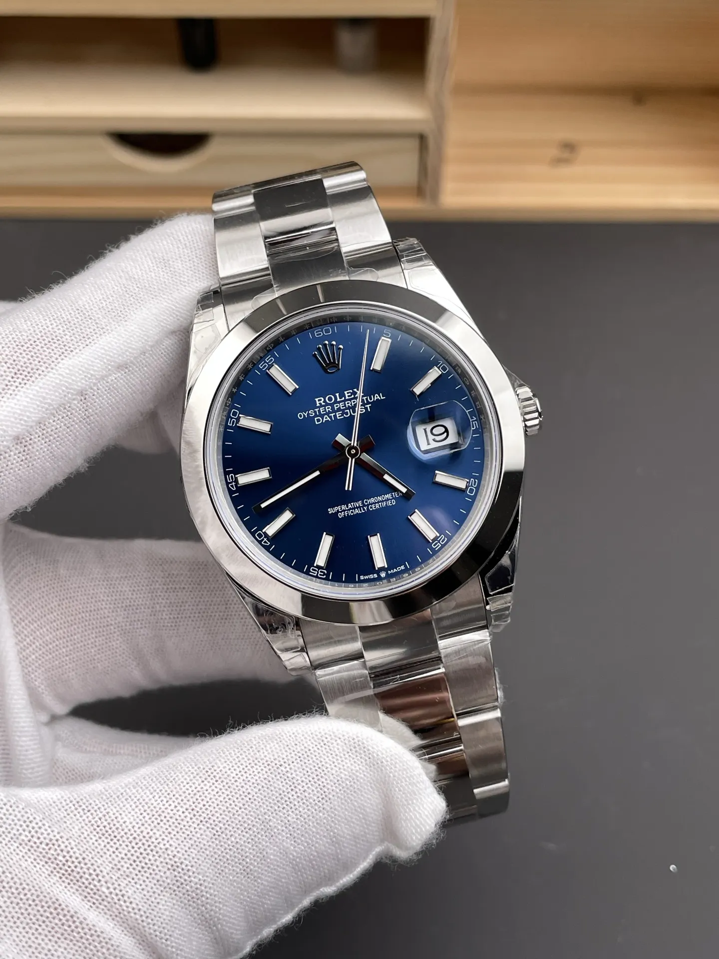 Clean Factory Watch Datejust 41 Ref 126300 Mint Green Dial Smooth Bezel 904L Ste photo 4