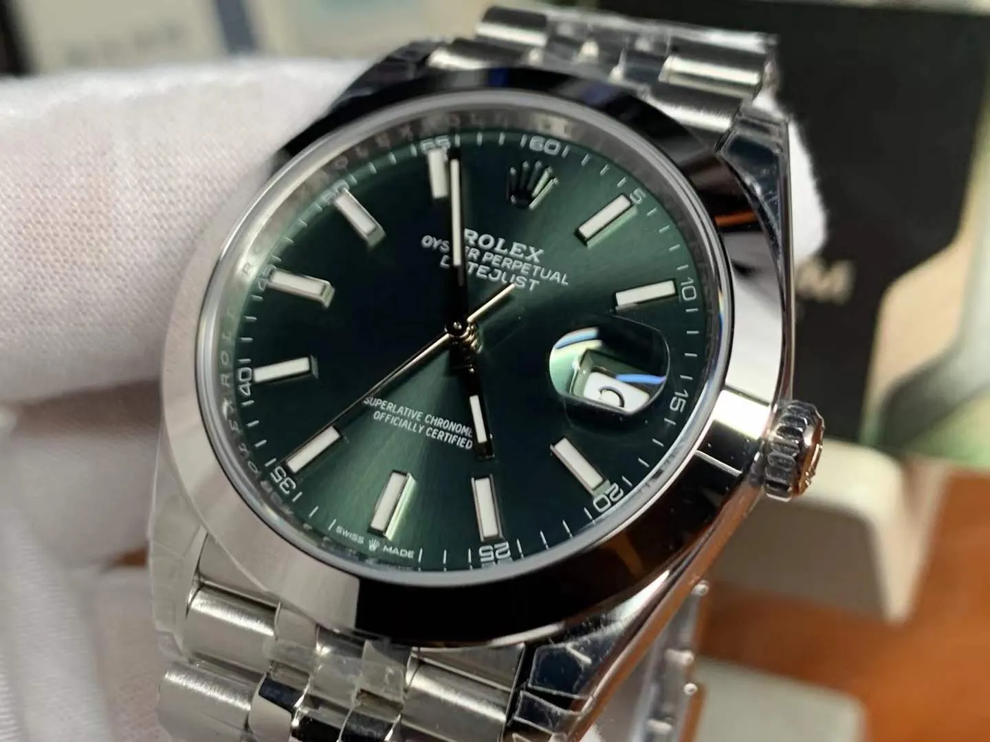 Clean Factory Watch Datejust 41 Ref 126300 White Dial Smooth Bezel 904L Steel Ca photo 6