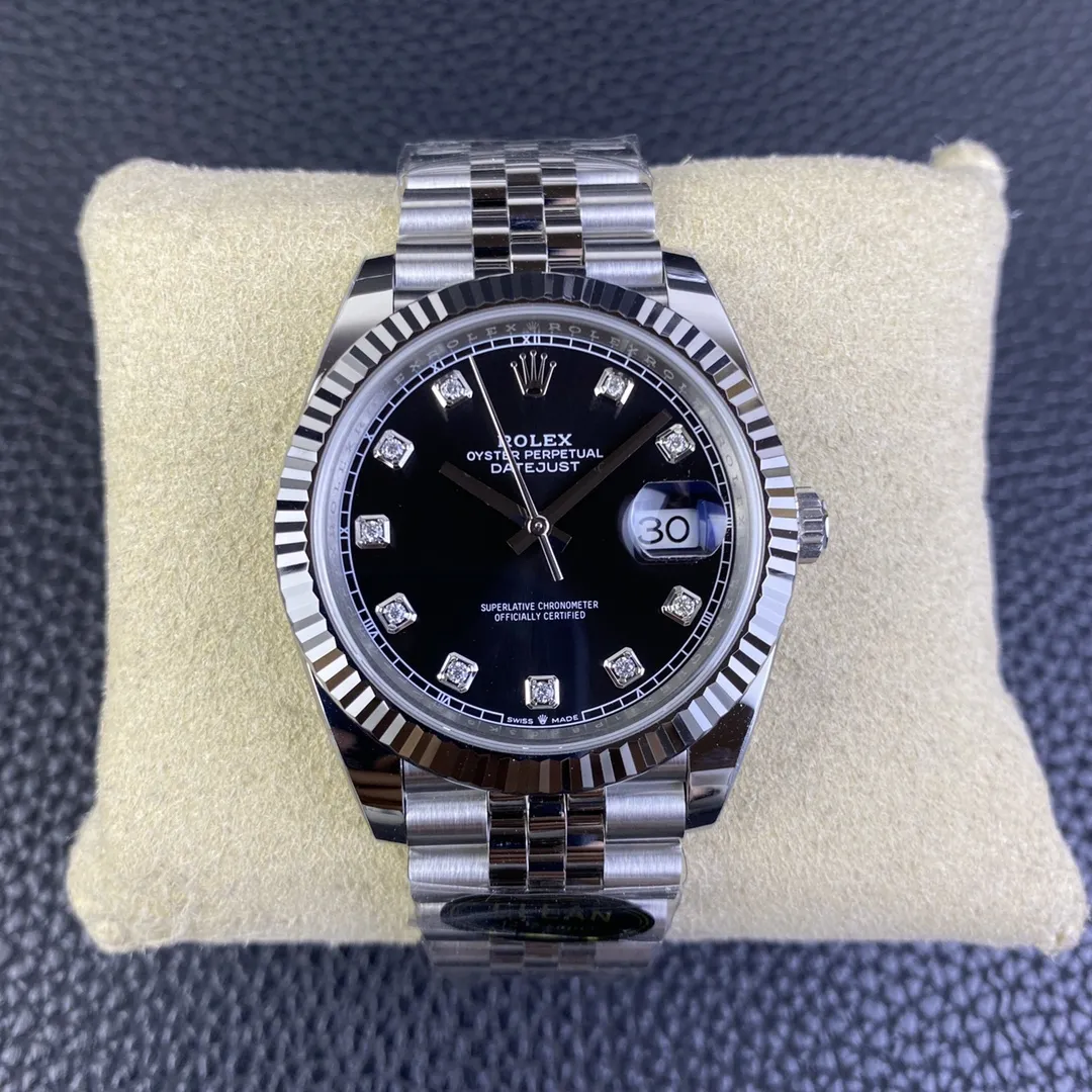 Clean Factory Watch Rolex Datejust 41mm 126334 Black Dial Fluted Bezel Luminous  photo 2