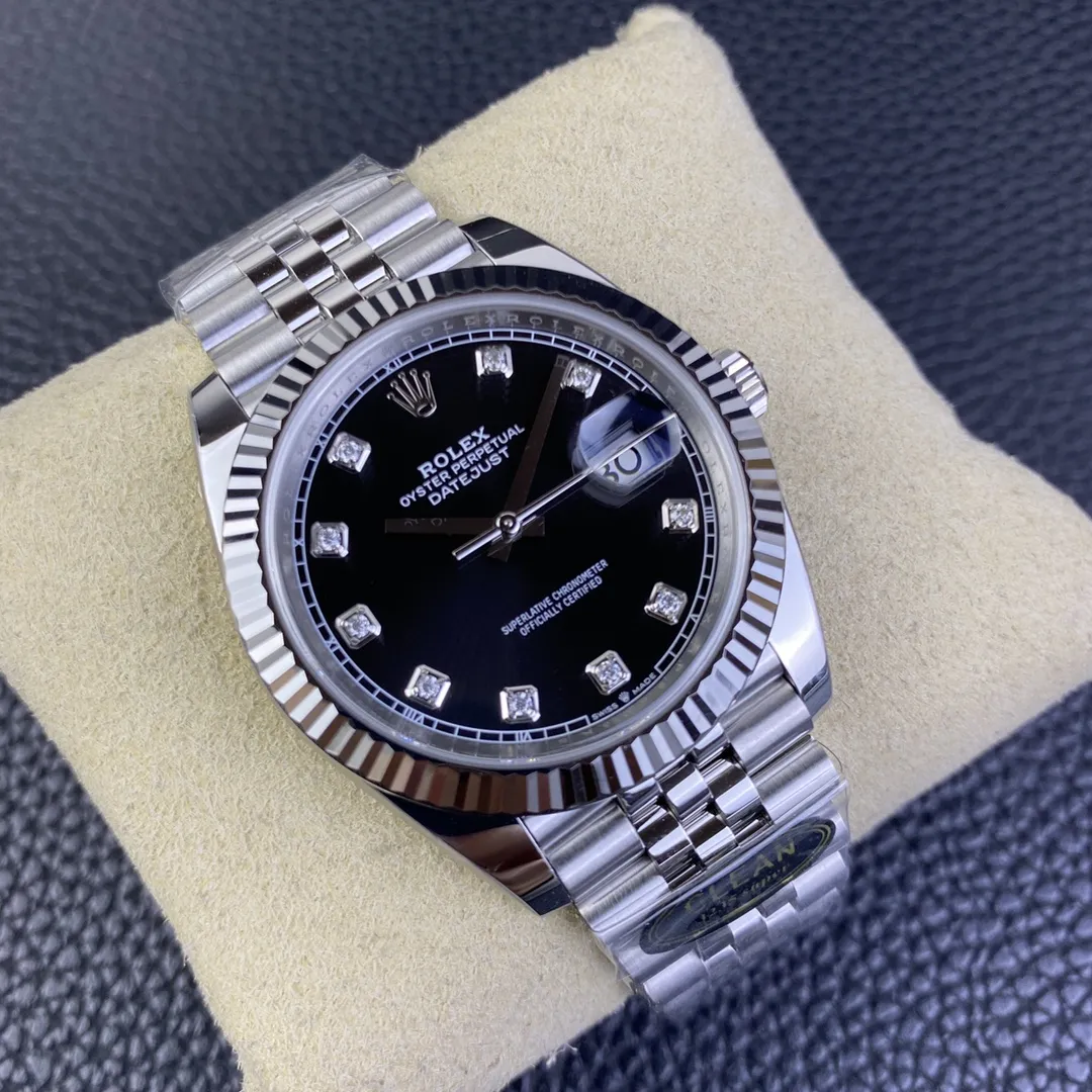 Clean Factory Watch Rolex Datejust 41mm 126334 Black Dial Fluted Bezel Luminous  photo 3