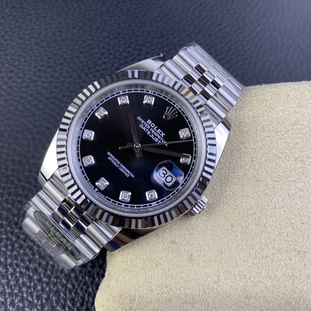 Clean Factory Watch Rolex Datejust 41mm 126334 Black Dial Fluted Bezel Luminous  photo 5
