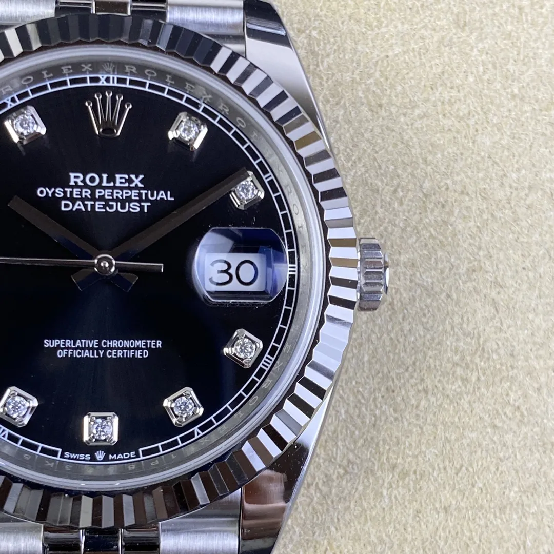 Clean Factory Watch Rolex Datejust 41mm 126334 Black Dial Fluted Bezel Luminous  photo 6