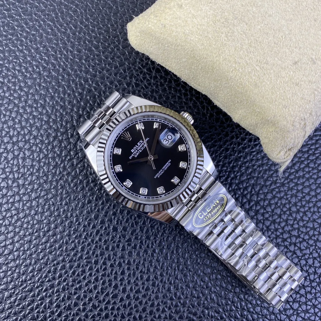 Clean Factory Watch Rolex Datejust 41mm 126334 Black Dial Fluted Bezel Luminous  photo 10