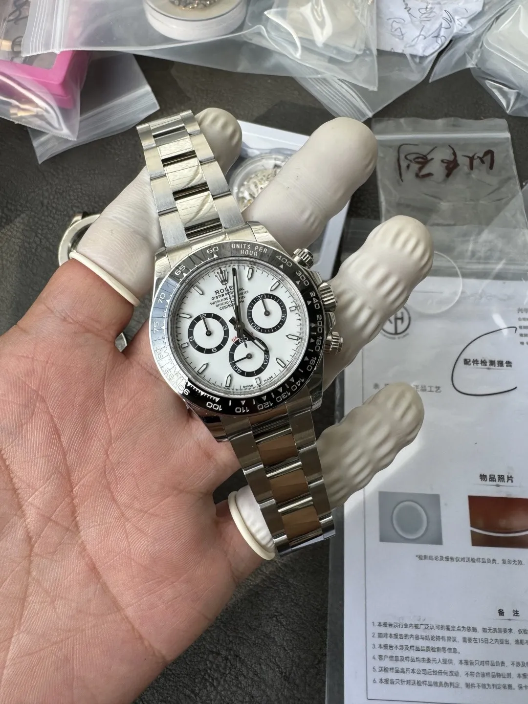 Clean Factory Watch Daytona Panda 126500LN White Dial Black Cerachrom Bezel 904L photo 6