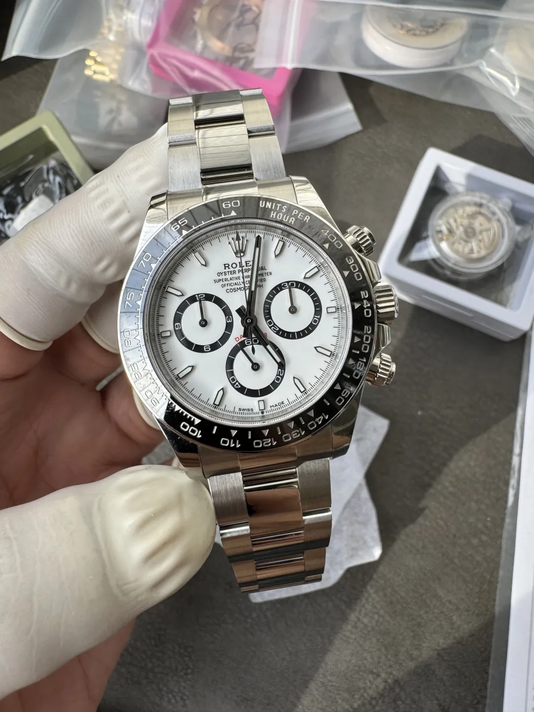 Clean Factory Watch Daytona Panda 126500LN White Dial Black Cerachrom Bezel 904L photo 11