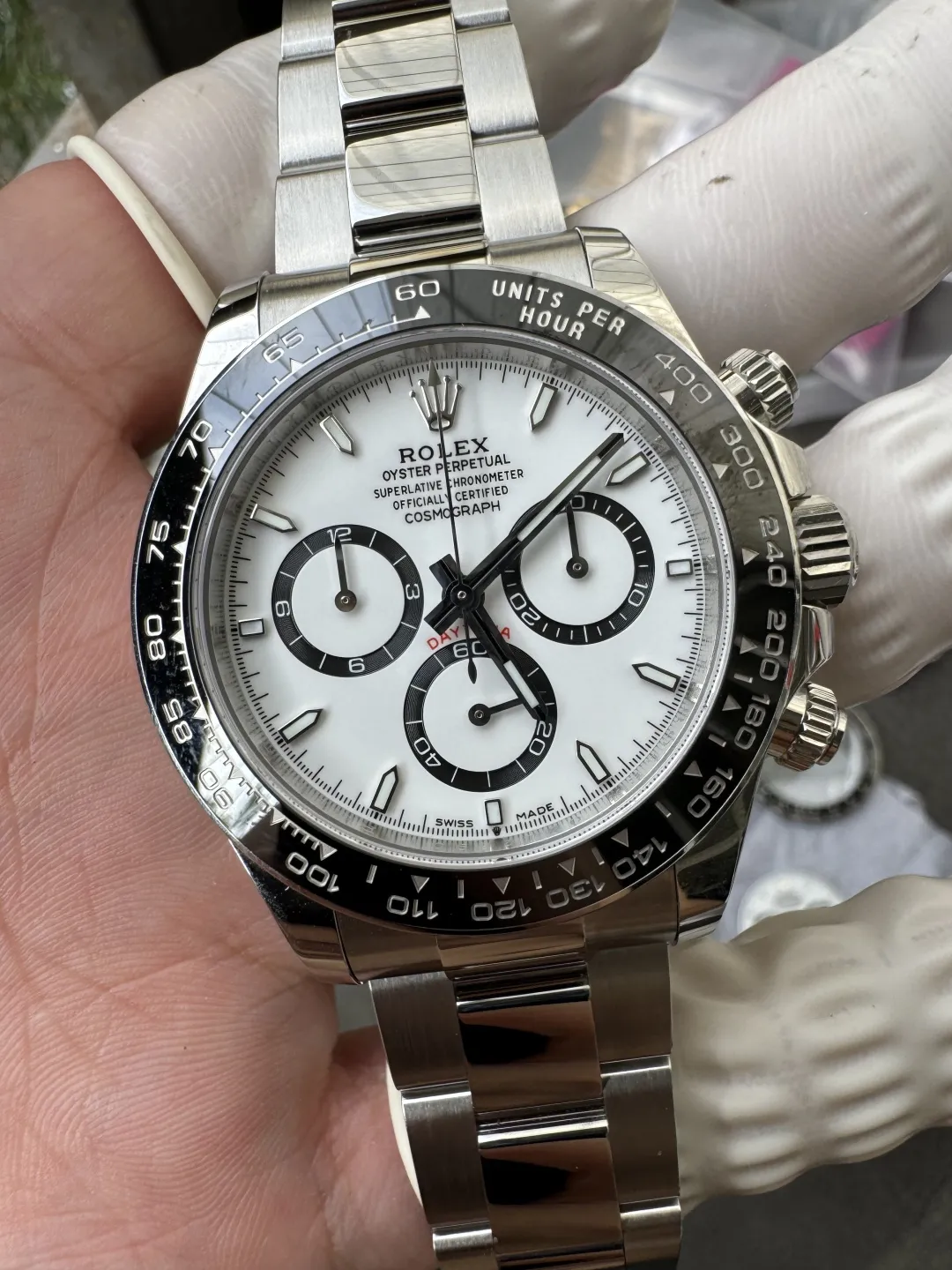 Clean Factory Watch Daytona Panda 126500LN White Dial Black Cerachrom Bezel 904L photo 14
