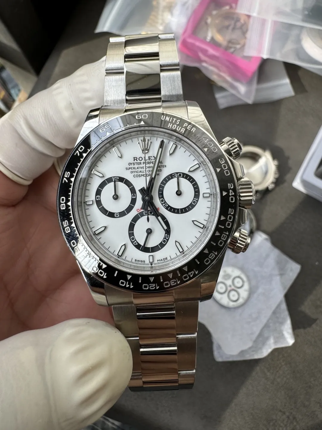 Clean Factory Watch Daytona Panda 126500LN White Dial Black Cerachrom Bezel 904L photo 16