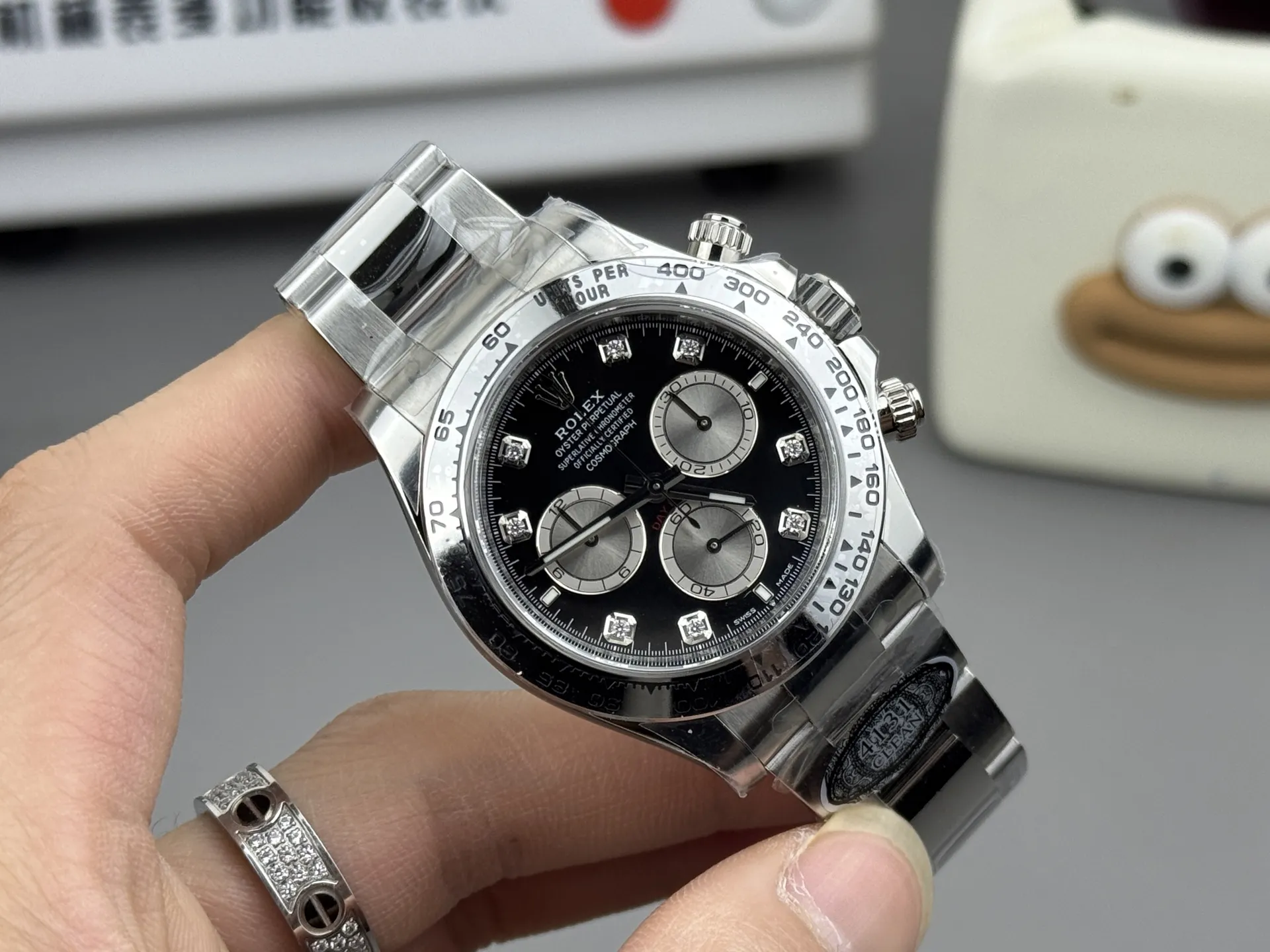 Clean Factory Watches Daytona 126509 Black Dial Blue Luminous Hour Markers Silve photo 3