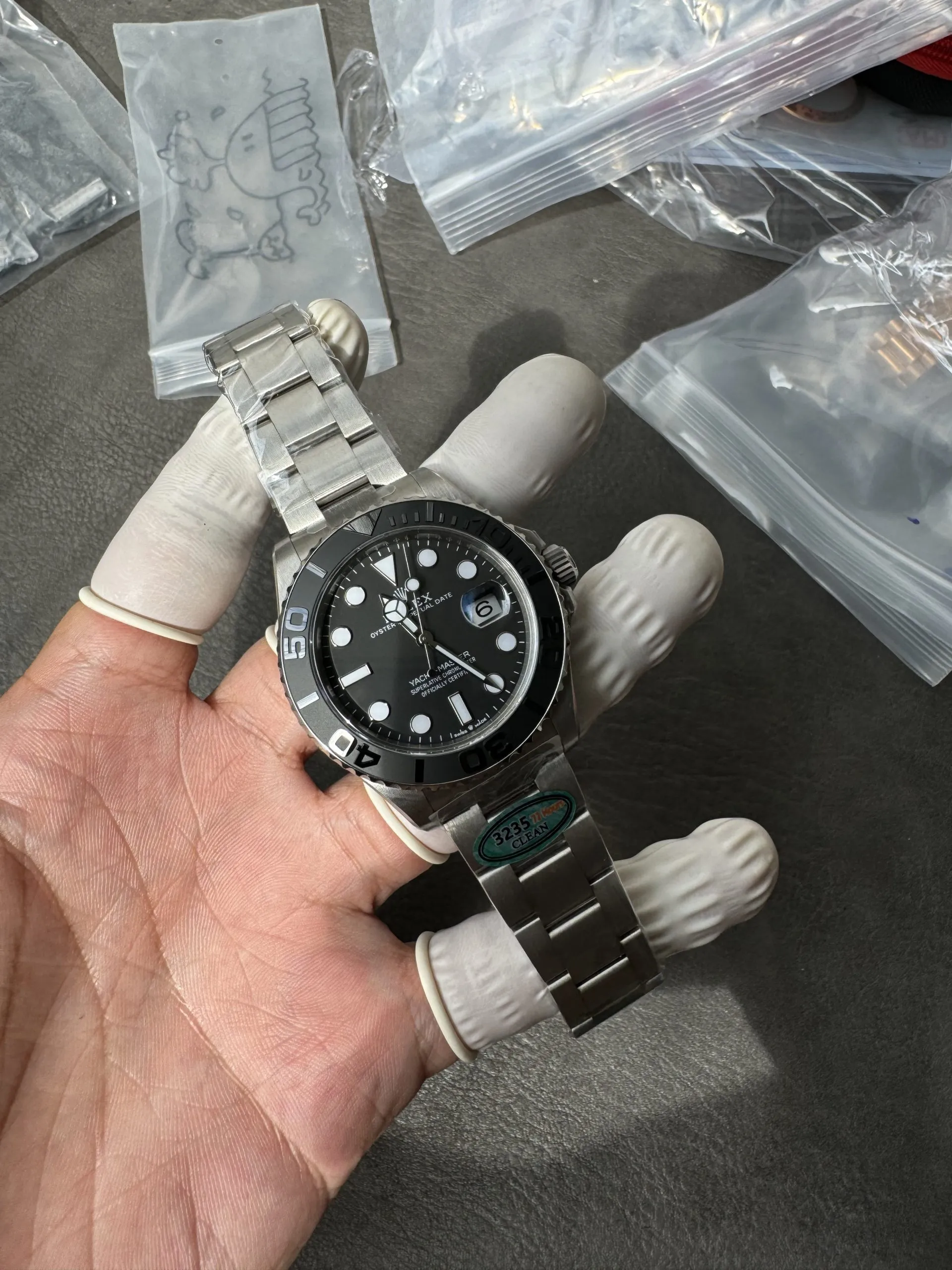 Clean Factory Watches Yacht-Master 226627 Titanium Case and Bracelet Black Dial  photo 3