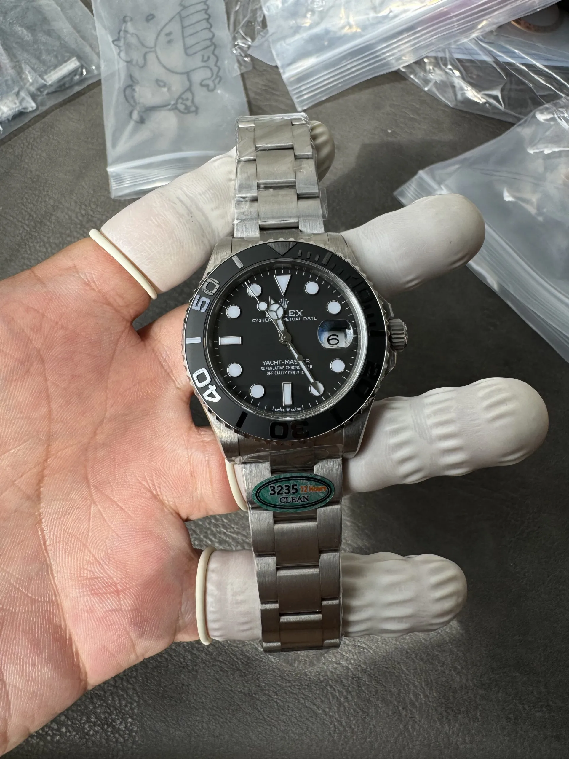 Clean Factory Watches Yacht-Master 226627 Titanium Case and Bracelet Black Dial  photo 4