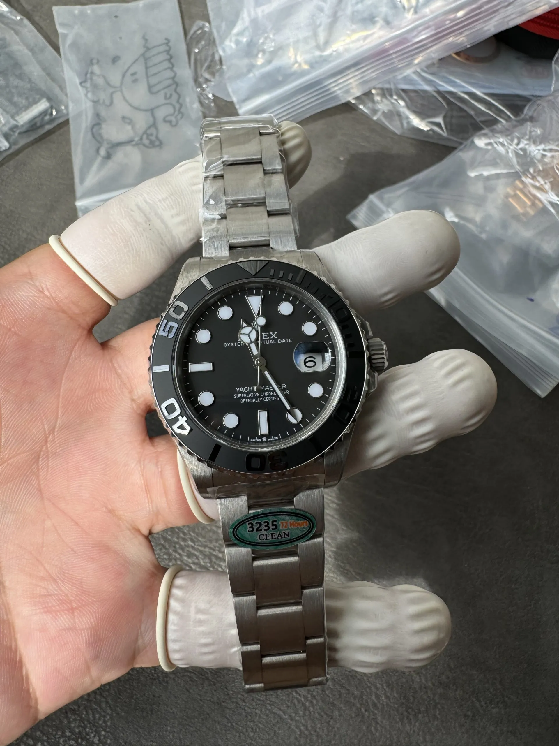 Clean Factory Watches Yacht-Master 226627 Titanium Case and Bracelet Black Dial  photo 5