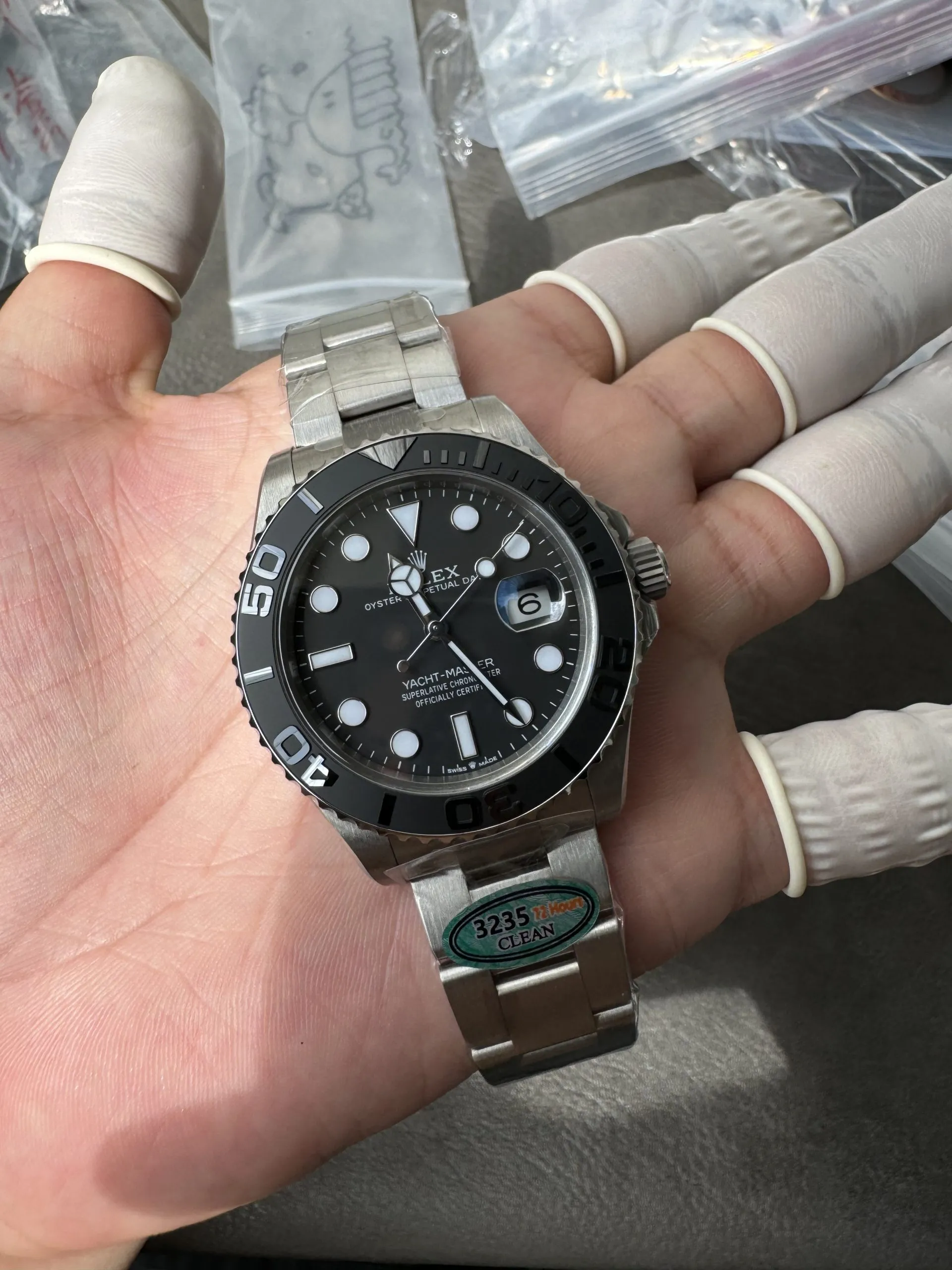 Clean Factory Watches Yacht-Master 226627 Titanium Case and Bracelet Black Dial  photo 6