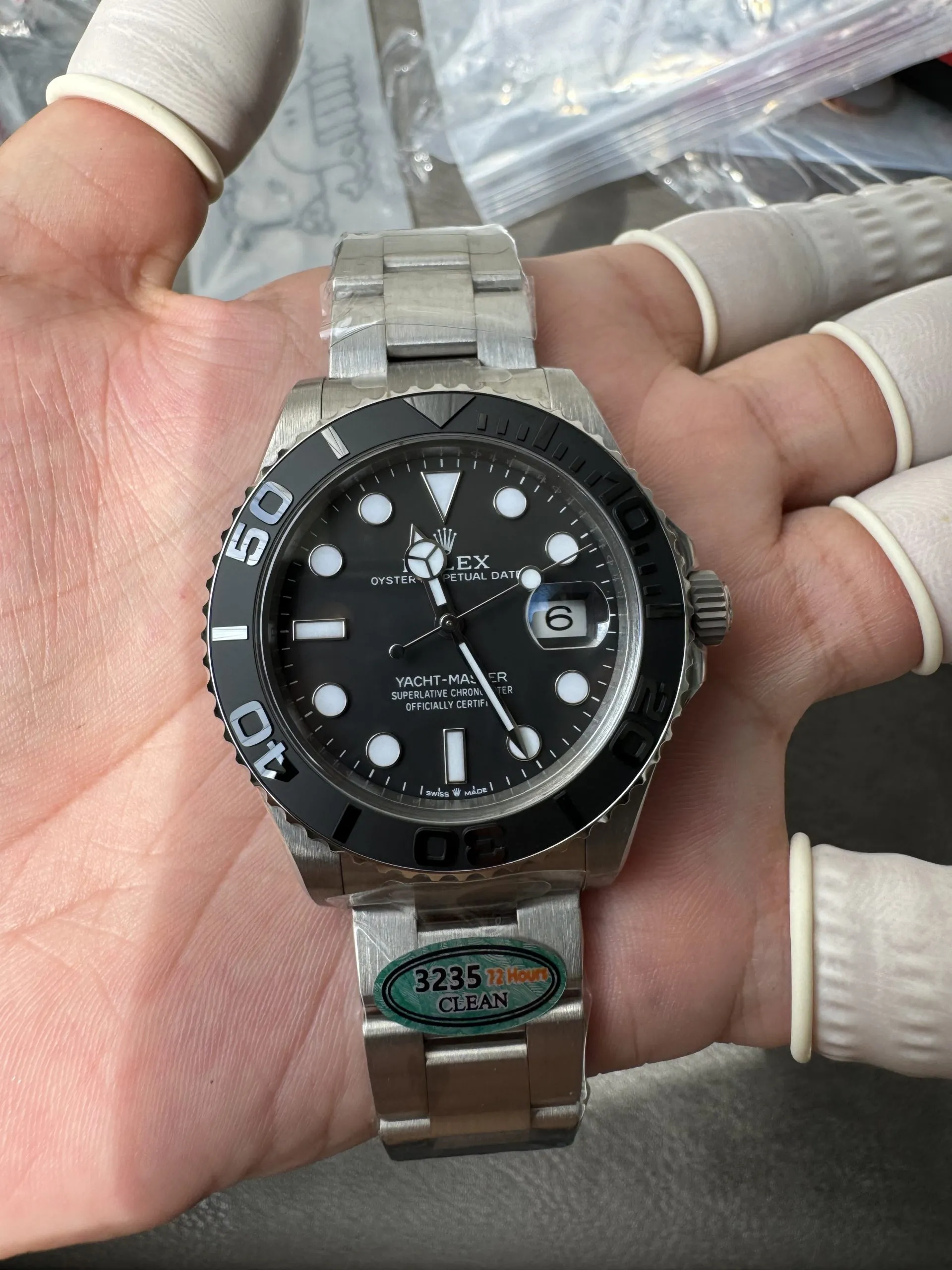 Clean Factory Watches Yacht-Master 226627 Titanium Case and Bracelet Black Dial  photo 7