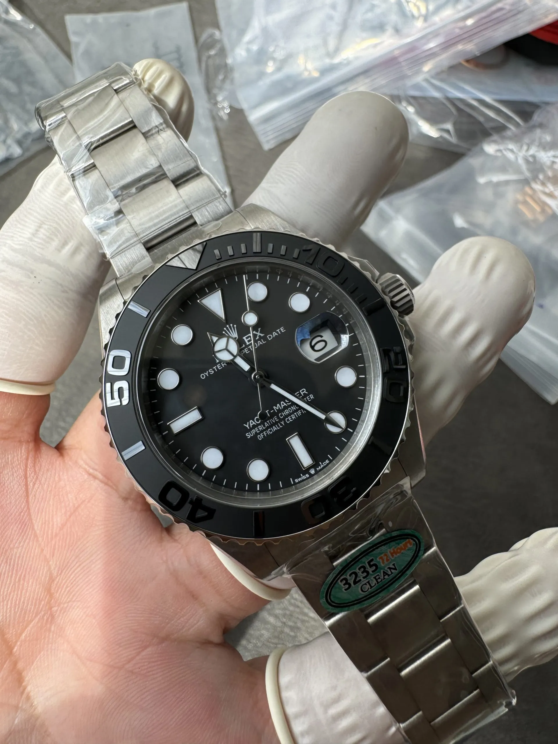 Clean Factory Watches Yacht-Master 226627 Titanium Case and Bracelet Black Dial  photo 8