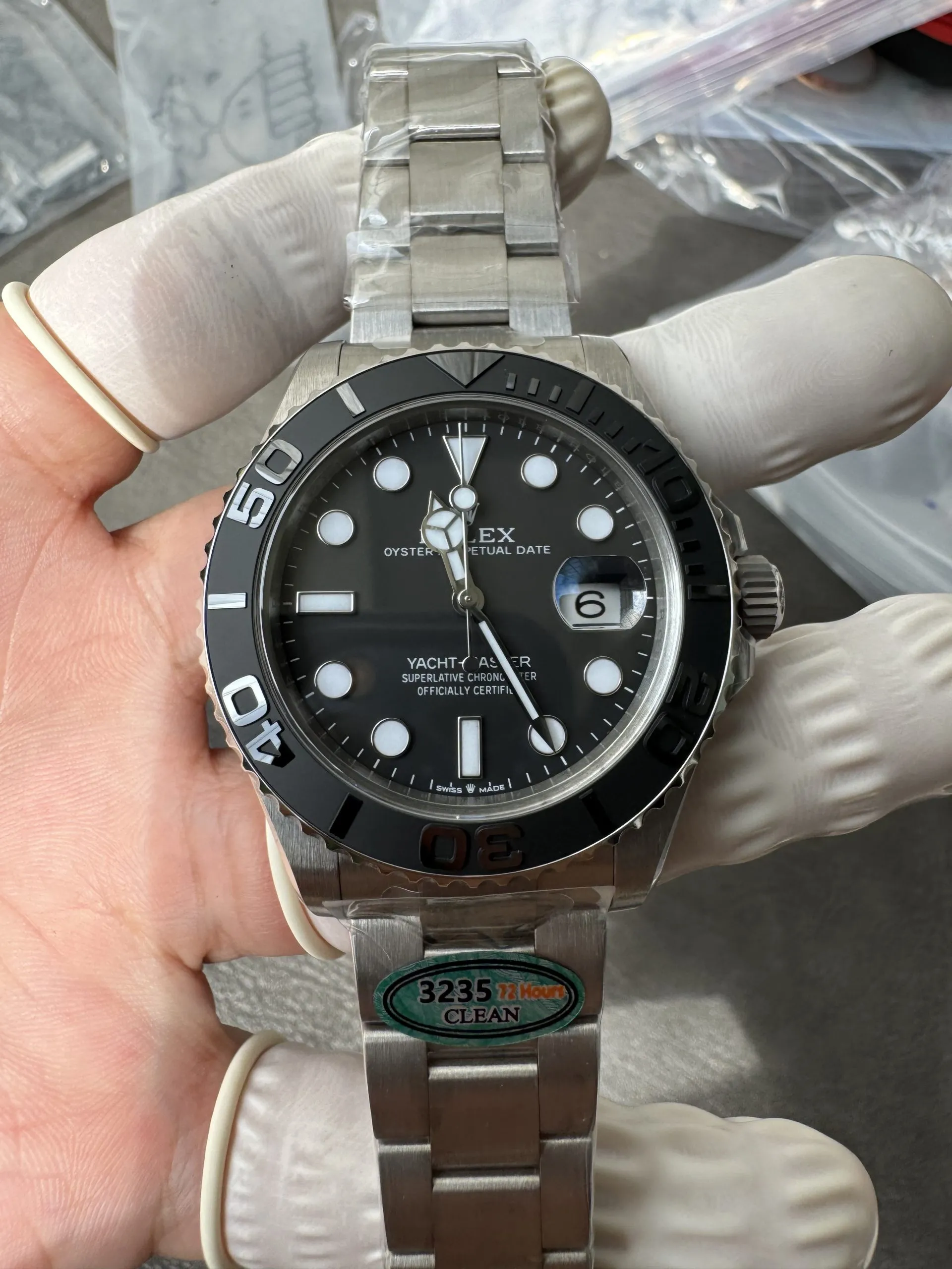 Clean Factory Watches Yacht-Master 226627 Titanium Case and Bracelet Black Dial  photo 9