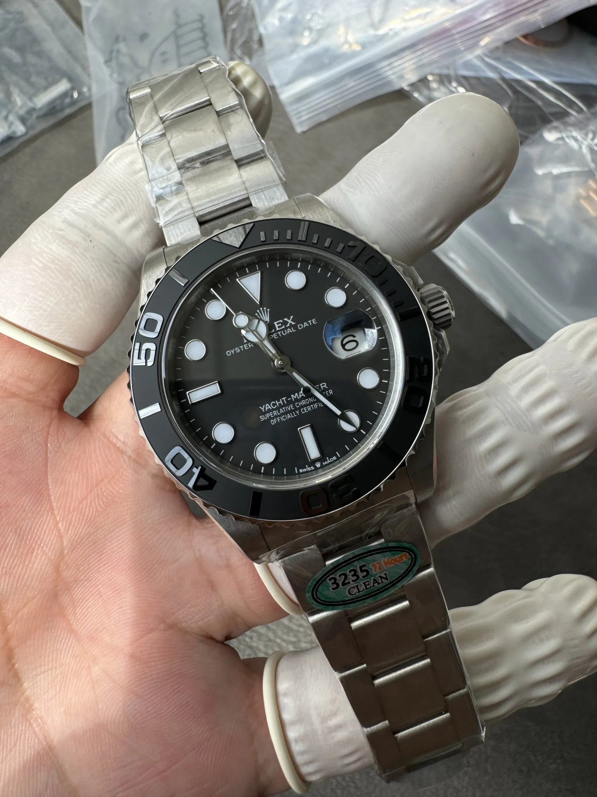 Clean Factory Watches Yacht-Master 226627 Titanium Case and Bracelet Black Dial  photo 10