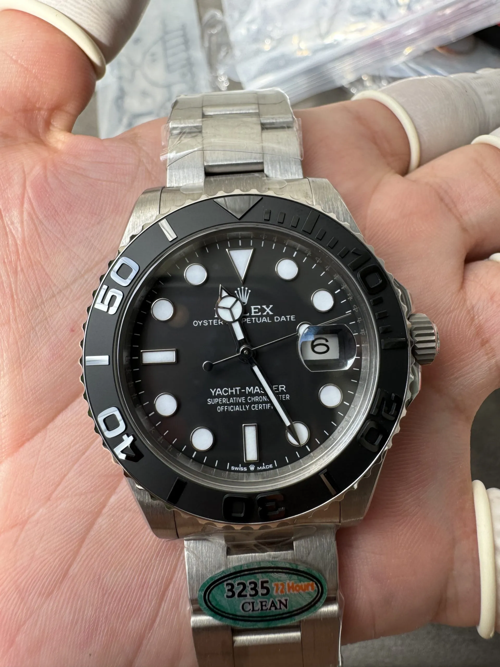 Clean Factory Watches Yacht-Master 226627 Titanium Case and Bracelet Black Dial  photo 11