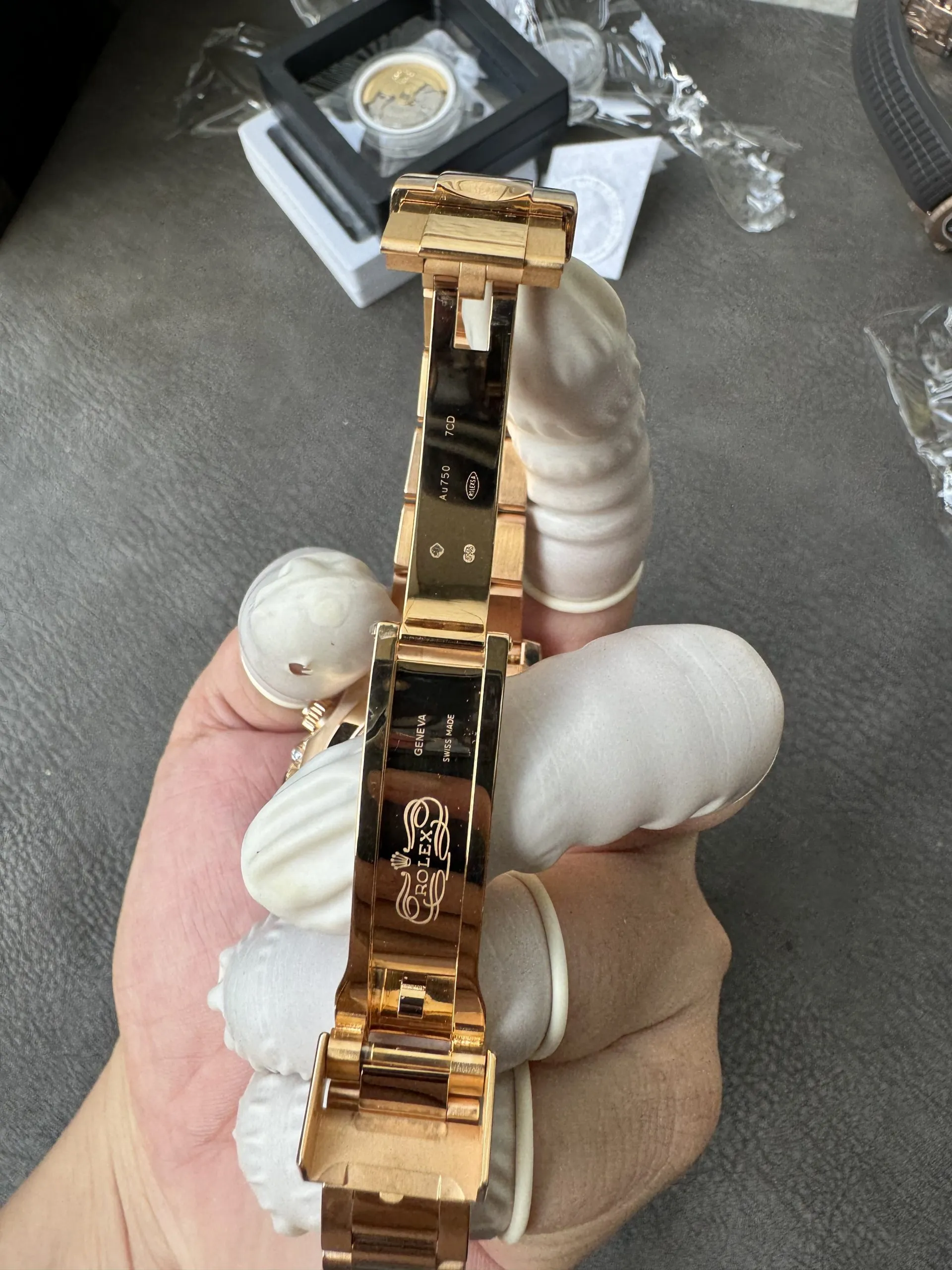 Clean Factory Custom ICE Out Daytona 126595TBR Rose Gold Case Set with Diamonds Pink Dial with Diamond Indexs ACE Free-sprung Balance 4131 Caliber – Clean Factory Watch | The Best Super Clone Watches Store in China photo 17