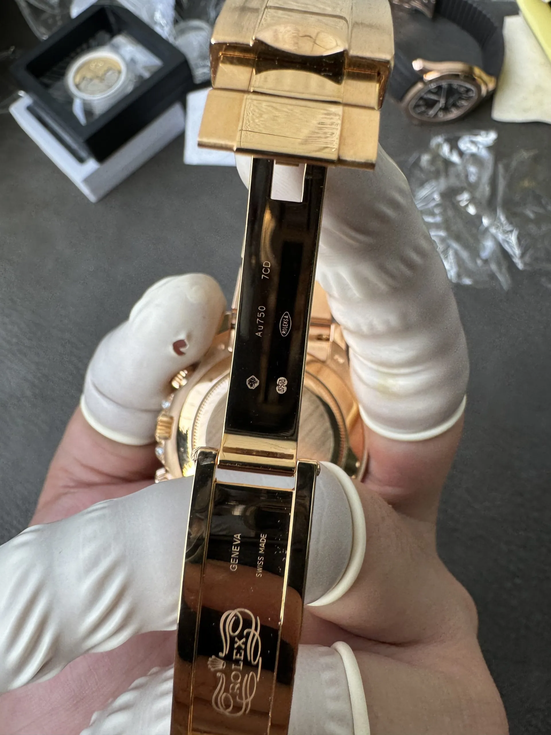 Clean Factory Custom ICE Out Daytona 126595TBR Rose Gold Case Set with Diamonds Pink Dial with Diamond Indexs ACE Free-sprung Balance 4131 Caliber – Clean Factory Watch | The Best Super Clone Watches Store in China photo 18