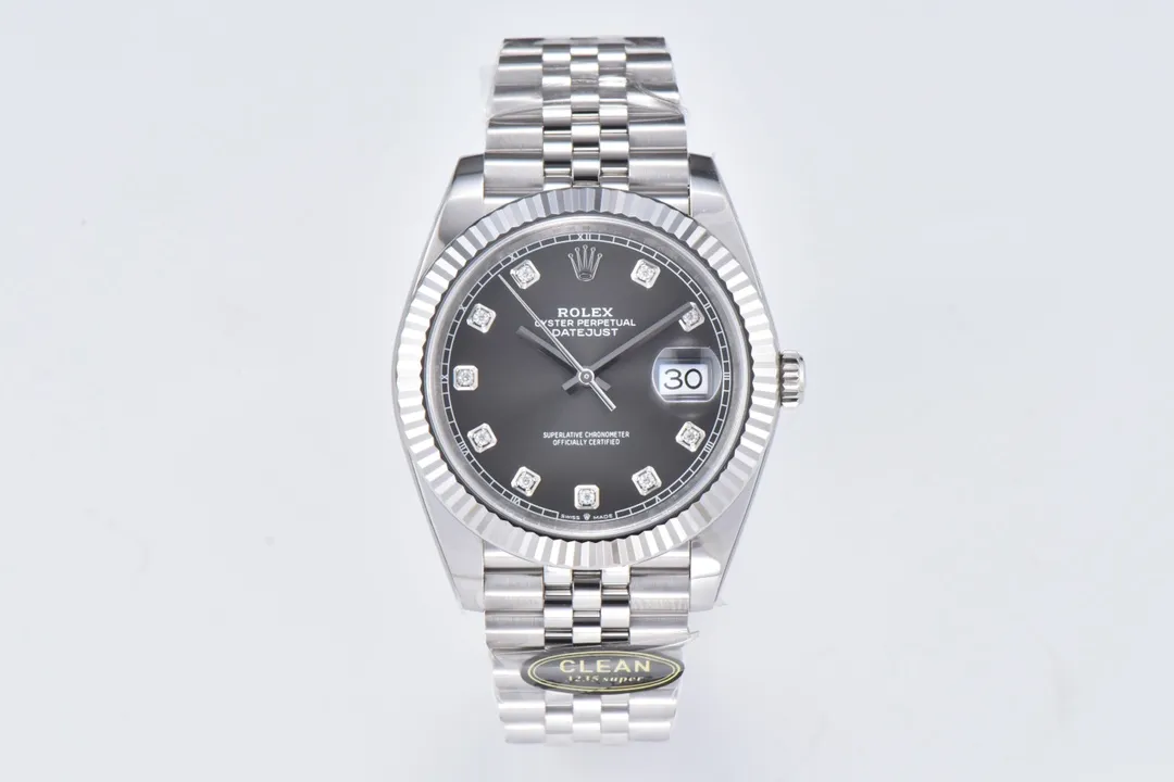 Clean Factory Datejust 36 Gray Dial with Diamond Hour Markers 904L Steel Case Jubilee Bracelet SuperClone 3235 Movement – Clean Factory Watch | The Best Super Clone Watches Store in China photo 2