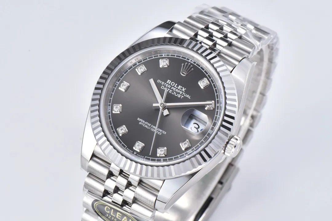 Clean Factory Datejust 36 Gray Dial with Diamond Hour Markers 904L Steel Case Jubilee Bracelet SuperClone 3235 Movement – Clean Factory Watch | The Best Super Clone Watches Store in China photo 3
