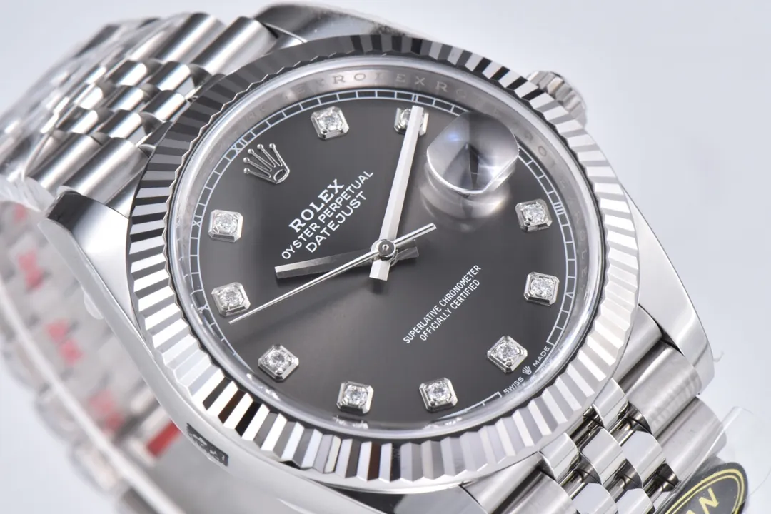 Clean Factory Datejust 36 Gray Dial with Diamond Hour Markers 904L Steel Case Jubilee Bracelet SuperClone 3235 Movement – Clean Factory Watch | The Best Super Clone Watches Store in China photo 4