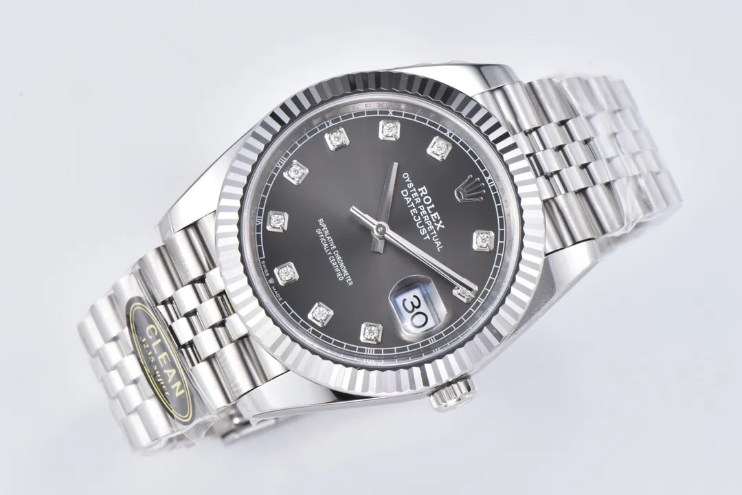 Clean Factory Datejust 36 Gray Dial with Diamond Hour Markers 904L Steel Case Jubilee Bracelet SuperClone 3235 Movement – Clean Factory Watch | The Best Super Clone Watches Store in China photo 6