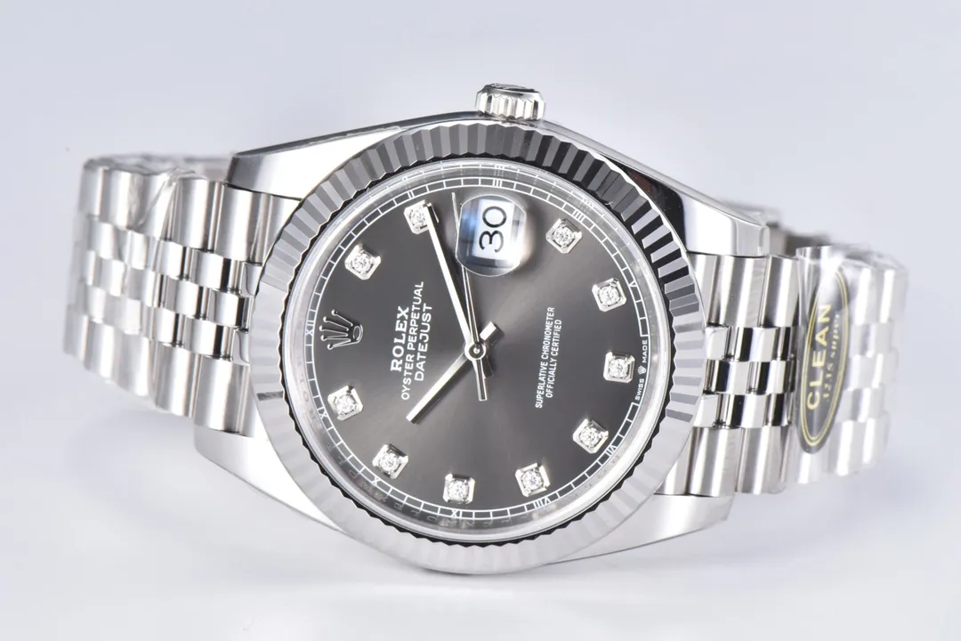 Clean Factory Datejust 36 Gray Dial with Diamond Hour Markers 904L Steel Case Jubilee Bracelet SuperClone 3235 Movement – Clean Factory Watch | The Best Super Clone Watches Store in China photo 7