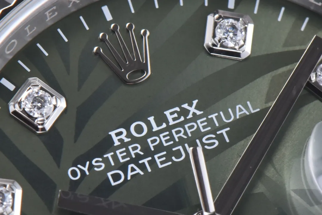 Clean Factory DateJust 36mm 126234 Green Palm Motif Dial Diamond Hour Markers Jubilee Bracelet SH3235 Caliber – Clean Factory Watch | The Best Super Clone Watches Store in China photo 6