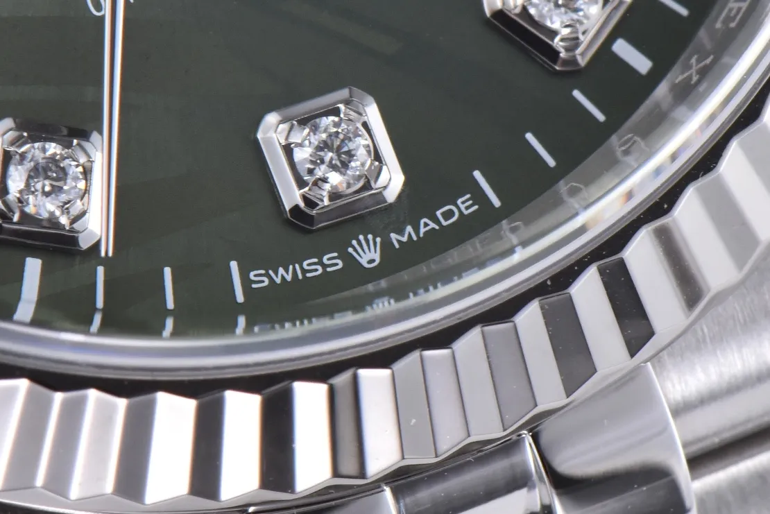 Clean Factory DateJust 36mm 126234 Green Palm Motif Dial Diamond Hour Markers Jubilee Bracelet SH3235 Caliber – Clean Factory Watch | The Best Super Clone Watches Store in China photo 7