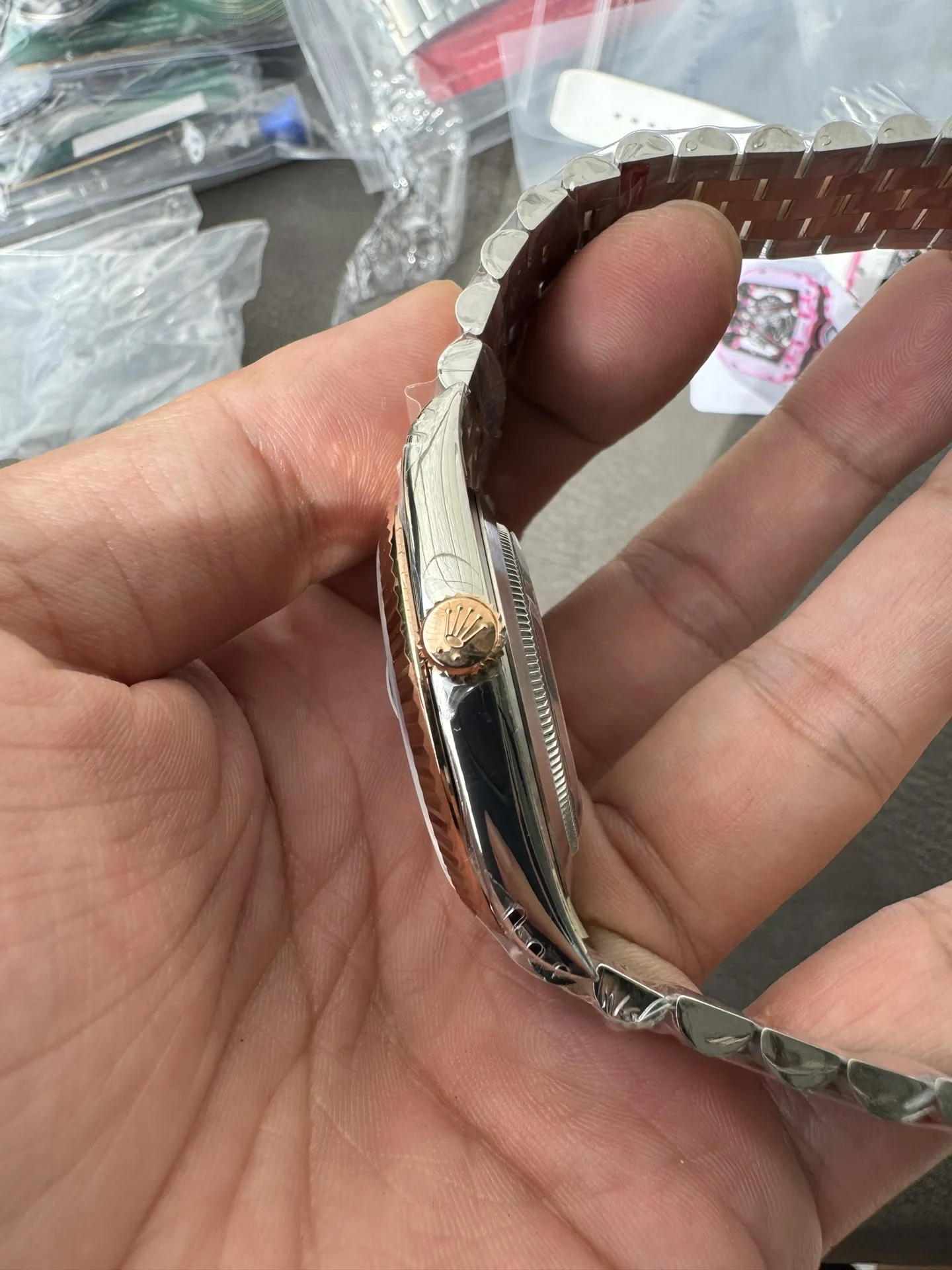 Clean Factory DateJust 41 126331 Wimbledon Slate Dial with Roma Indexes Rose Gold Smooth Bezel Two Tone Jubilee Bracelet DD3235 Movement – Clean Factory Watch | The Best Super Clone Watches Store in China photo 6