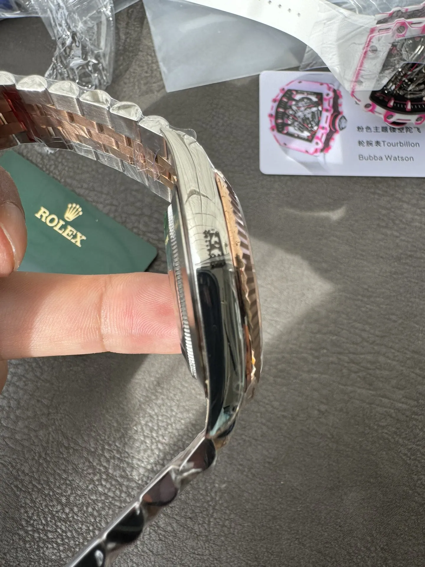 Clean Factory DateJust 41 126331 Wimbledon Slate Dial with Roma Indexes Rose Gold Smooth Bezel Two Tone Jubilee Bracelet DD3235 Movement – Clean Factory Watch | The Best Super Clone Watches Store in China photo 7