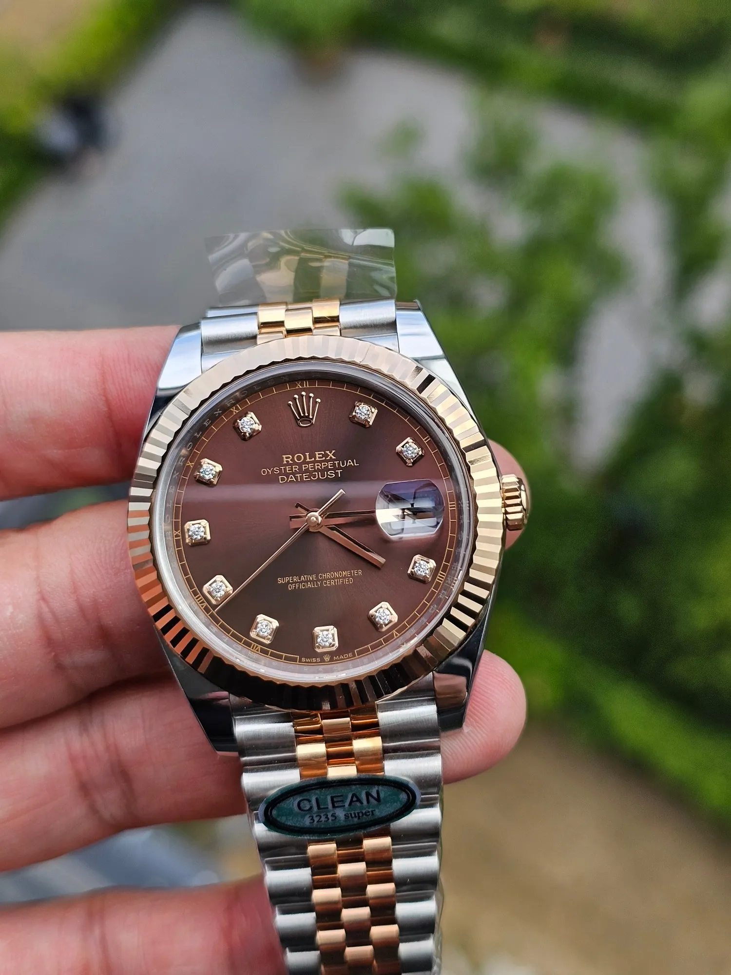 Clean Factory Datejust 41 M126331-0004 Chocolate Dial Diamonds Hour Markers Rose Gold and Steel Jubilee Band SH3235 Caliber – Clean Factory Watch | The Best Super Clone Watches Store in China photo 2